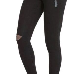 Spanx Stylish Black Distressed Women Jeans